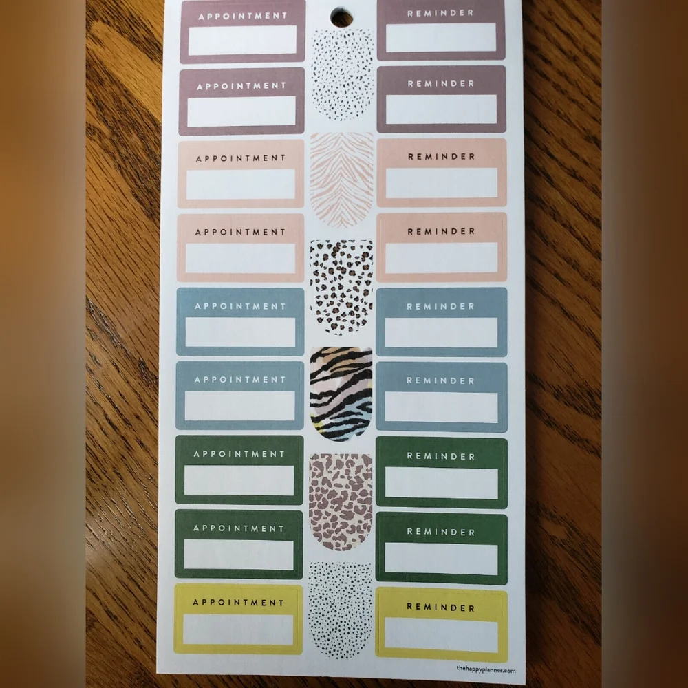 Colorful Animal Print Sticker Book (585 Pcs) by The Happy Planner